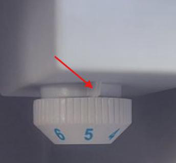 Fridge temperature dial