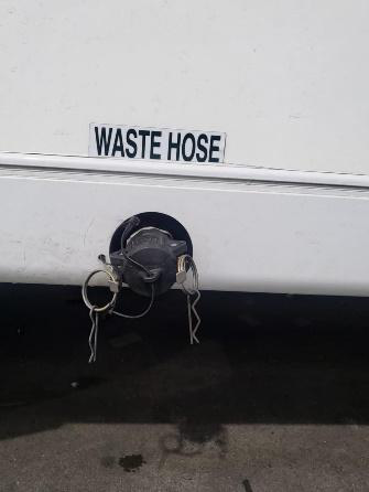 Grey water hose connection
