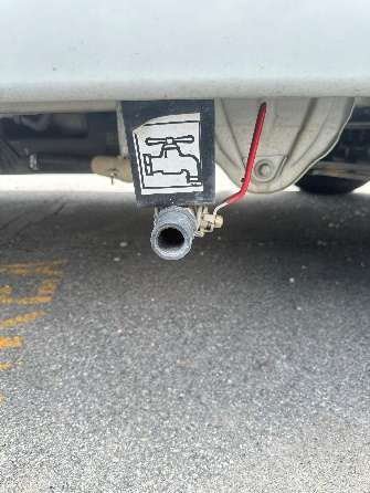 Grey water hose connection