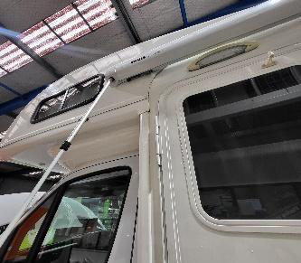 Awning pulled out
