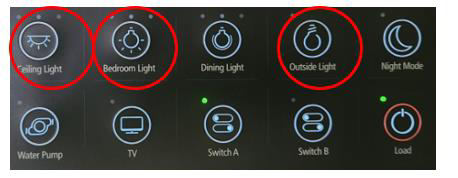 12v control panel power buttons